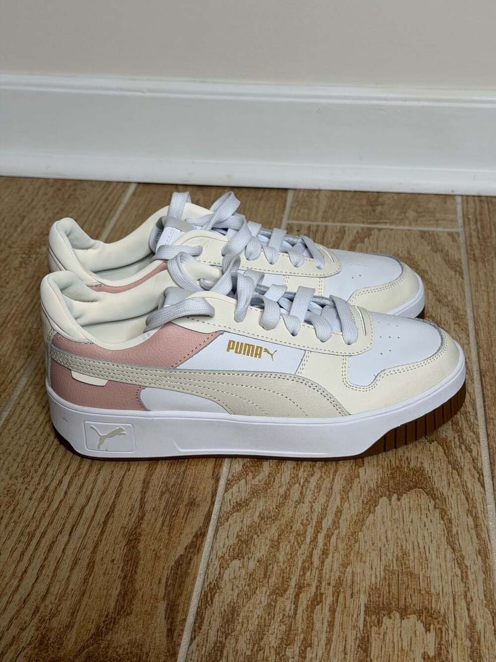 Puma Carina Street Women's Casual Sneakers White Rose Quartz Size 8.5